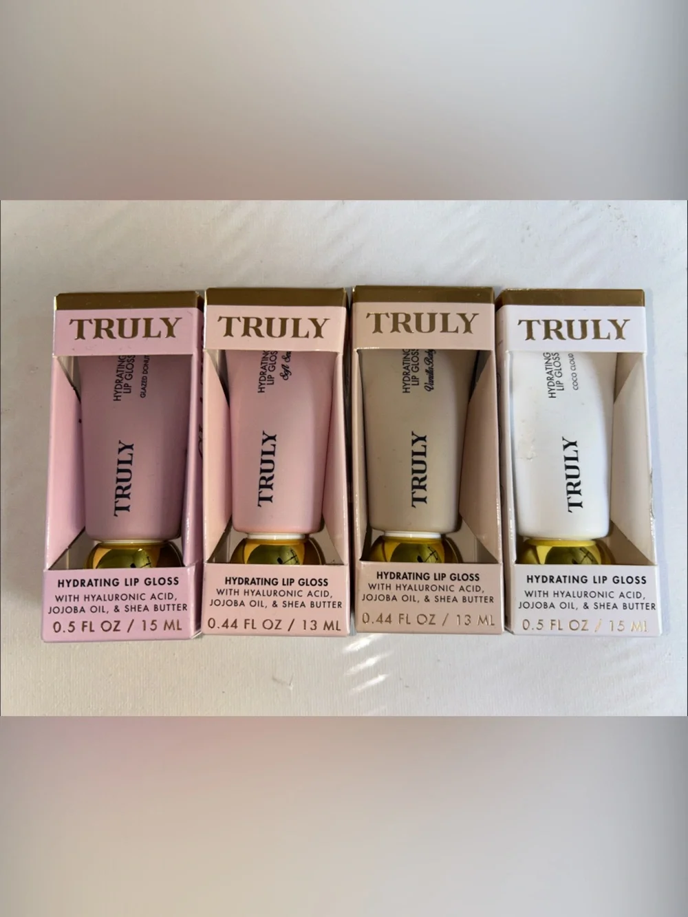 TRULY Hydrating Lip Gloss Set - Pink, Cream & White Tubes